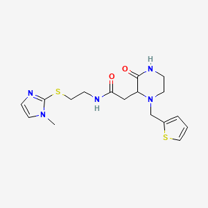 N-{2-[(1-methyl-1H-imidazol-2-yl)thio]ethyl}-2-[3-oxo-1-(2-thienylmethyl)-2-piperazinyl]acetamide