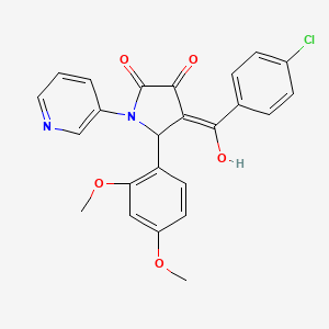 4-(4-chlorobenzoyl)-5-(2,4-dimethoxyphenyl)-3-hydroxy-1-(3-pyridinyl)-1,5-dihydro-2H-pyrrol-2-one