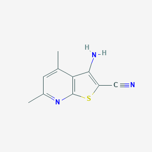molecular formula C10H9N3S B390413 3-Amino-4,6-dimethylthieno[2,3-b]pyridine-2-carbonitrile CAS No. 52505-57-4