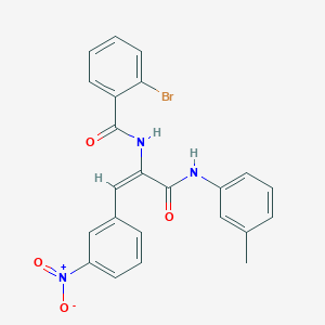 molecular formula C23H18BrN3O4 B3904143 2-bromo-N-[1-{[(3-methylphenyl)amino]carbonyl}-2-(3-nitrophenyl)vinyl]benzamide 