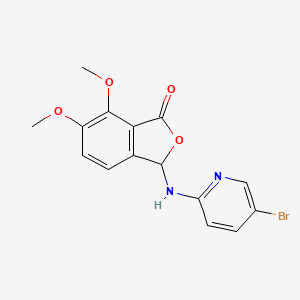 3-[(5-bromo-2-pyridinyl)amino]-6,7-dimethoxy-2-benzofuran-1(3H)-one