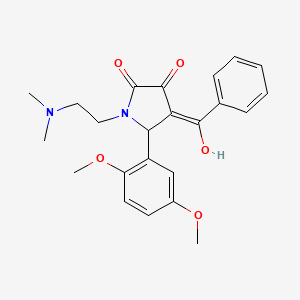 molecular formula C23H26N2O5 B3904217 4-benzoyl-5-(2,5-dimethoxyphenyl)-1-[2-(dimethylamino)ethyl]-3-hydroxy-1,5-dihydro-2H-pyrrol-2-one 