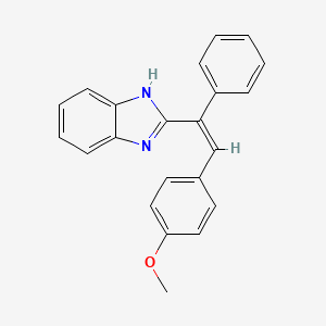 molecular formula C22H18N2O B3904235 2-[2-(4-methoxyphenyl)-1-phenylvinyl]-1H-benzimidazole 