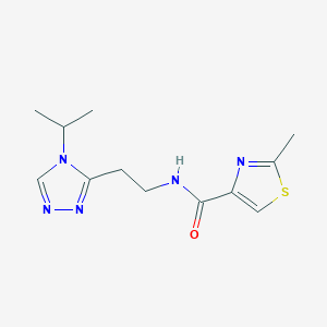 molecular formula C12H17N5OS B3904238 N-[2-(4-isopropyl-4H-1,2,4-triazol-3-yl)ethyl]-2-methyl-1,3-thiazole-4-carboxamide 
