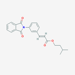 molecular formula C22H21NO4 B390425 isopentyl 3-[3-(1,3-dioxo-1,3-dihydro-2H-isoindol-2-yl)phenyl]acrylate 