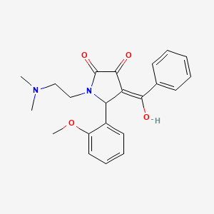 molecular formula C22H24N2O4 B3904254 4-benzoyl-1-[2-(dimethylamino)ethyl]-3-hydroxy-5-(2-methoxyphenyl)-1,5-dihydro-2H-pyrrol-2-one 