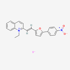 1-ethyl-2-{2-[5-(4-nitrophenyl)-2-furyl]vinyl}quinolinium iodide