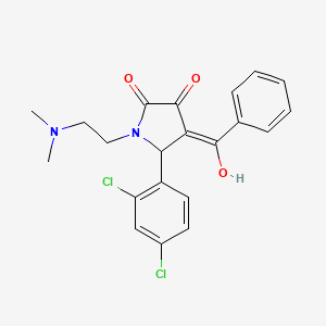 molecular formula C21H20Cl2N2O3 B3904283 4-benzoyl-5-(2,4-dichlorophenyl)-1-[2-(dimethylamino)ethyl]-3-hydroxy-1,5-dihydro-2H-pyrrol-2-one 