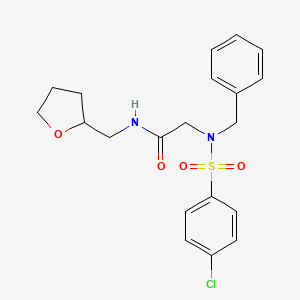 N~2~-benzyl-N~2~-[(4-chlorophenyl)sulfonyl]-N~1~-(tetrahydro-2-furanylmethyl)glycinamide