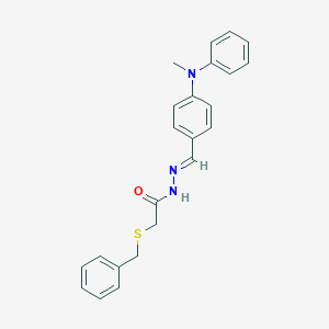 molecular formula C23H23N3OS B390439 2-(benzylsulfanyl)-N'-[4-(methylanilino)benzylidene]acetohydrazide 