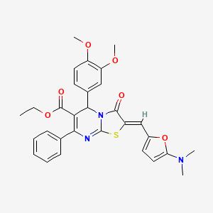 ethyl 5-(3,4-dimethoxyphenyl)-2-{[5-(dimethylamino)-2-furyl]methylene}-3-oxo-7-phenyl-2,3-dihydro-5H-[1,3]thiazolo[3,2-a]pyrimidine-6-carboxylate