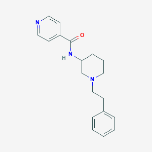 molecular formula C19H23N3O B3904396 N-[1-(2-phenylethyl)-3-piperidinyl]isonicotinamide 