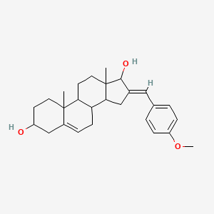 molecular formula C27H36O3 B3904404 16-(4-methoxybenzylidene)androst-5-ene-3,17-diol CAS No. 5983-28-8