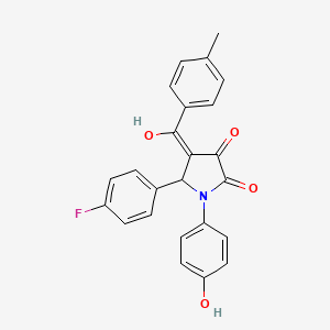 molecular formula C24H18FNO4 B3904423 5-(4-fluorophenyl)-3-hydroxy-1-(4-hydroxyphenyl)-4-(4-methylbenzoyl)-1,5-dihydro-2H-pyrrol-2-one 