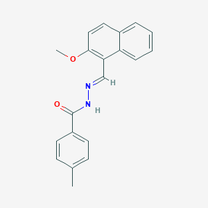 molecular formula C20H18N2O2 B390444 N'-[(2-methoxy-1-naphthyl)methylene]-4-methylbenzohydrazide 