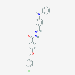 molecular formula C28H24ClN3O2 B390446 4-[(4-chlorobenzyl)oxy]-N'-[4-(methylanilino)benzylidene]benzohydrazide 
