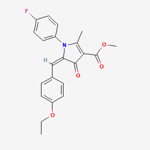 molecular formula C22H20FNO4 B3904460 methyl 5-(4-ethoxybenzylidene)-1-(4-fluorophenyl)-2-methyl-4-oxo-4,5-dihydro-1H-pyrrole-3-carboxylate 