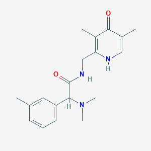 2-(dimethylamino)-N-[(4-hydroxy-3,5-dimethylpyridin-2-yl)methyl]-2-(3-methylphenyl)acetamide