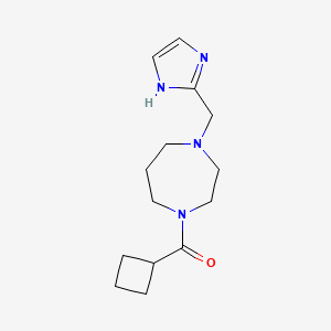 molecular formula C14H22N4O B3904476 1-(cyclobutylcarbonyl)-4-(1H-imidazol-2-ylmethyl)-1,4-diazepane 