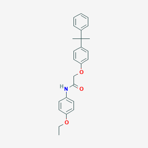 molecular formula C25H27NO3 B390451 N-(4-ethoxyphenyl)-2-[4-(1-methyl-1-phenylethyl)phenoxy]acetamide 