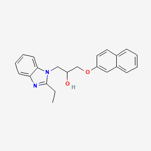 molecular formula C22H22N2O2 B3904513 1-(2-ethyl-1H-benzimidazol-1-yl)-3-(2-naphthyloxy)-2-propanol 