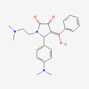 molecular formula C23H27N3O3 B3904530 4-benzoyl-1-[2-(dimethylamino)ethyl]-5-[4-(dimethylamino)phenyl]-3-hydroxy-1,5-dihydro-2H-pyrrol-2-one 