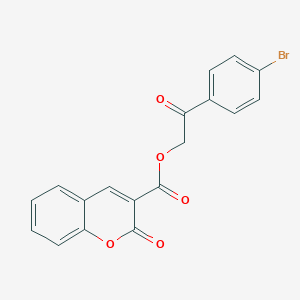 molecular formula C18H11BrO5 B390454 2-(4-溴苯基)-2-氧代乙基 2-氧代-2H-色烯-3-甲酸酯 CAS No. 854-25-1