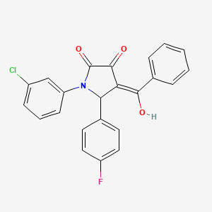 molecular formula C23H15ClFNO3 B3904561 4-benzoyl-1-(3-chlorophenyl)-5-(4-fluorophenyl)-3-hydroxy-1,5-dihydro-2H-pyrrol-2-one 