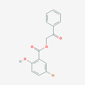 molecular formula C15H11BrO4 B390457 2-Oxo-2-phenylethyl 5-bromo-2-hydroxybenzoate CAS No. 355814-96-9