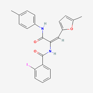 molecular formula C22H19IN2O3 B3904575 2-iodo-N-(2-(5-methyl-2-furyl)-1-{[(4-methylphenyl)amino]carbonyl}vinyl)benzamide 