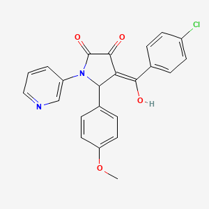 4-(4-chlorobenzoyl)-3-hydroxy-5-(4-methoxyphenyl)-1-(3-pyridinyl)-1,5-dihydro-2H-pyrrol-2-one