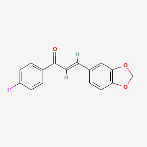 molecular formula C16H11IO3 B3904597 3-(1,3-benzodioxol-5-yl)-1-(4-iodophenyl)-2-propen-1-one 