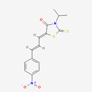 3-isopropyl-5-[3-(4-nitrophenyl)-2-propen-1-ylidene]-2-thioxo-1,3-thiazolidin-4-one