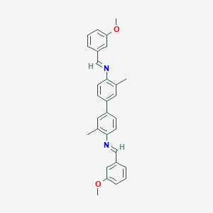 molecular formula C30H28N2O2 B390461 N,N'-bis(3-methoxybenzylidene)-3,3'-dimethyl-4,4'-biphenyldiamine 
