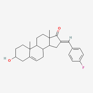 molecular formula C26H31FO2 B3904610 16-(4-fluorobenzylidene)-3-hydroxyandrost-5-en-17-one 