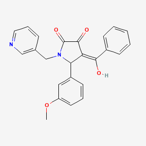 molecular formula C24H20N2O4 B3904621 4-benzoyl-3-hydroxy-5-(3-methoxyphenyl)-1-(3-pyridinylmethyl)-1,5-dihydro-2H-pyrrol-2-one 