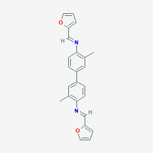 molecular formula C24H20N2O2 B390463 N,N'-bis[(E)-furan-2-ylmethylidene]-3,3'-dimethylbiphenyl-4,4'-diamine 