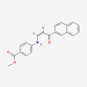 molecular formula C21H17NO3 B3904668 methyl 4-{[3-(2-naphthyl)-3-oxo-1-propen-1-yl]amino}benzoate 