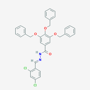 molecular formula C35H28Cl2N2O4 B390467 3,4,5-tris(benzyloxy)-N'-(2,4-dichlorobenzylidene)benzohydrazide 