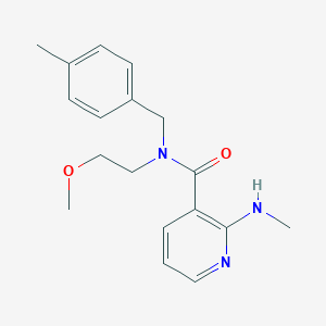 molecular formula C18H23N3O2 B3904696 N-(2-methoxyethyl)-2-(methylamino)-N-(4-methylbenzyl)nicotinamide 