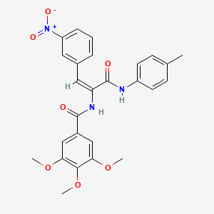 molecular formula C26H25N3O7 B3904722 3,4,5-trimethoxy-N-[1-{[(4-methylphenyl)amino]carbonyl}-2-(3-nitrophenyl)vinyl]benzamide 