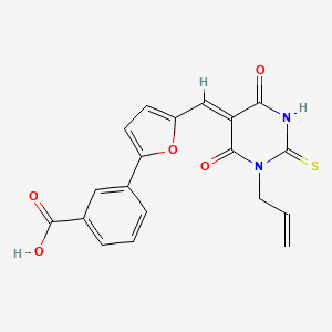 3-{5-[(1-allyl-4,6-dioxo-2-thioxotetrahydro-5(2H)-pyrimidinylidene)methyl]-2-furyl}benzoic acid