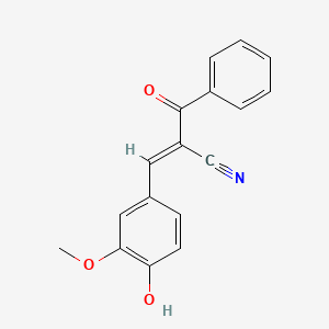 molecular formula C17H13NO3 B3904734 2-benzoyl-3-(4-hydroxy-3-methoxyphenyl)acrylonitrile 