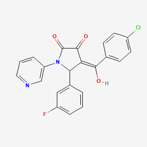 4-(4-chlorobenzoyl)-5-(3-fluorophenyl)-3-hydroxy-1-(3-pyridinyl)-1,5-dihydro-2H-pyrrol-2-one