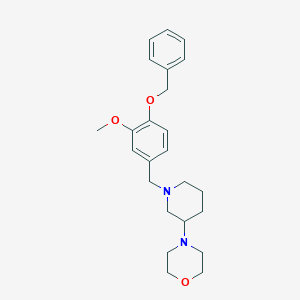 molecular formula C24H32N2O3 B3904759 4-{1-[4-(benzyloxy)-3-methoxybenzyl]-3-piperidinyl}morpholine 