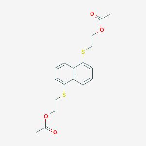 molecular formula C18H20O4S2 B390478 Naphthalene, 1,5-di(2-acetoxyethylthio)- 