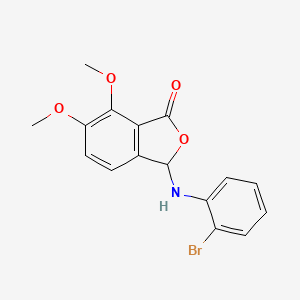 3-[(2-bromophenyl)amino]-6,7-dimethoxy-2-benzofuran-1(3H)-one