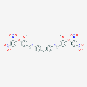 molecular formula C41H30N6O12 B390482 N-[4-(2,4-dinitrophenoxy)-3-methoxybenzylidene]-4-(4-{[4-(2,4-dinitrophenoxy)-3-methoxybenzylidene]amino}benzyl)aniline 