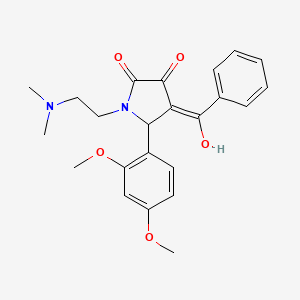 molecular formula C23H26N2O5 B3904837 4-benzoyl-5-(2,4-dimethoxyphenyl)-1-[2-(dimethylamino)ethyl]-3-hydroxy-1,5-dihydro-2H-pyrrol-2-one 