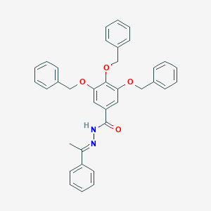 molecular formula C36H32N2O4 B390484 3,4,5-tris(benzyloxy)-N'-(1-phenylethylidene)benzohydrazide 